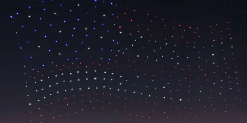 Dịch vụ trình diễn ánh sáng bằng drone của Intel tại Super Bowl