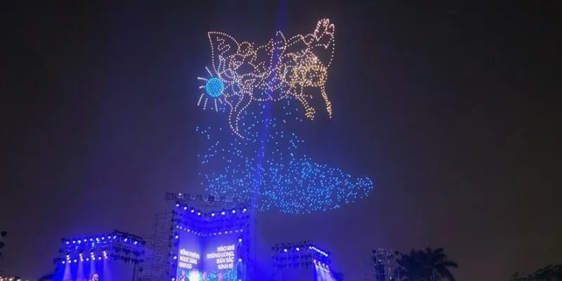 Trình diễn ánh sáng drone 3D có khả năng mô phỏng ý tưởng sáng tạo