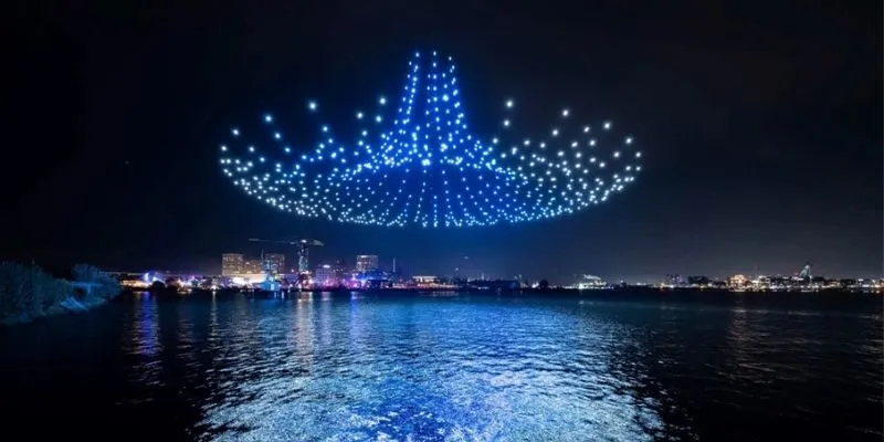 Trình diễn ánh sáng drone thông minh được ưa chuộng tại nhiều sự kiện quang trọng