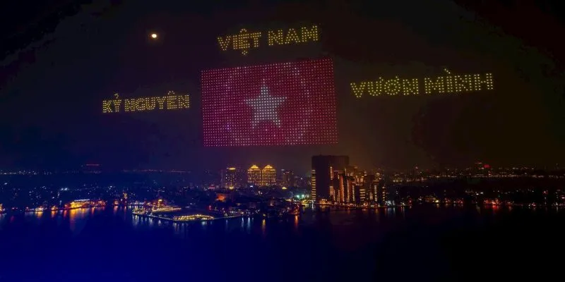 Tự hào dân tộc với màn trình diễn drone cho sự kiện lớn