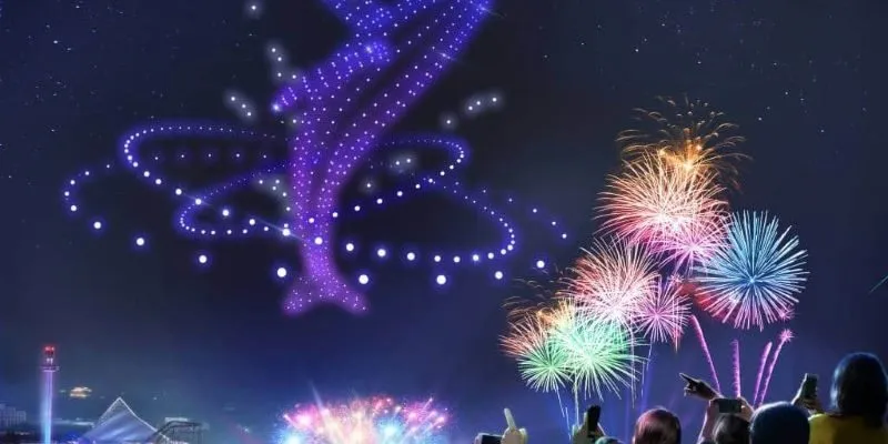 Màn trình diễn drone light show đón năm mới