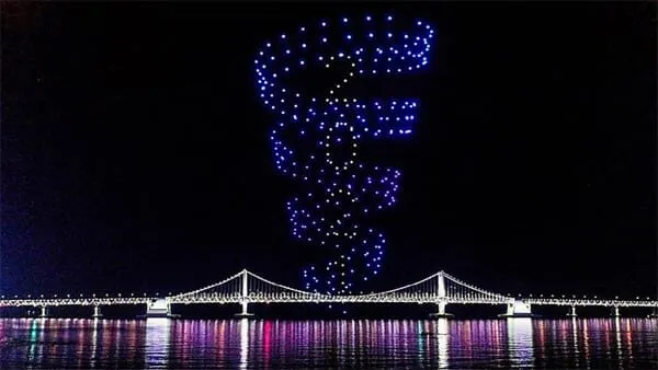 Trình diễn drone sự kiện tại Busan Hàn Quốc